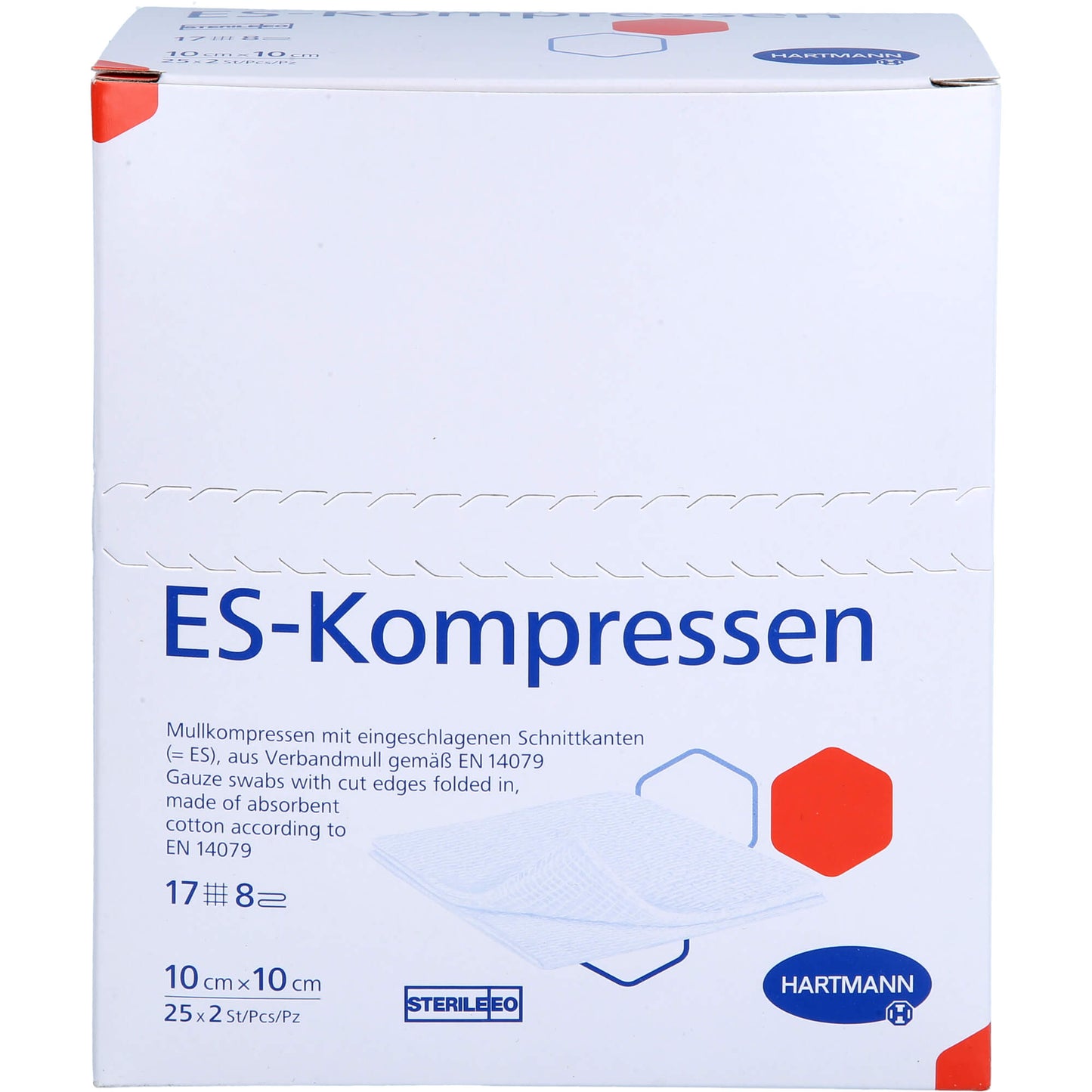 ES-COMPRESSES sterile 10x10 cm 8-ply