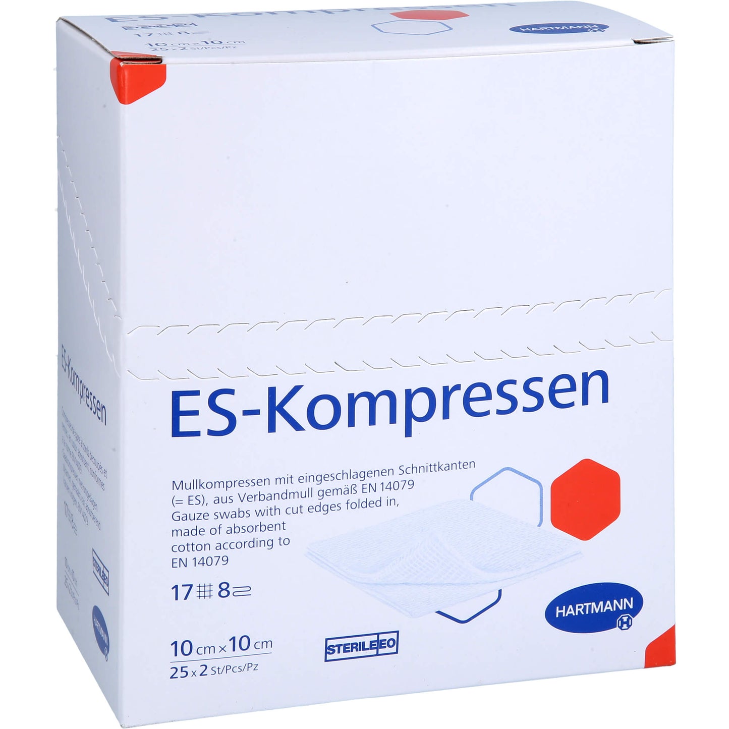ES-COMPRESSES sterile 10x10 cm 8-ply