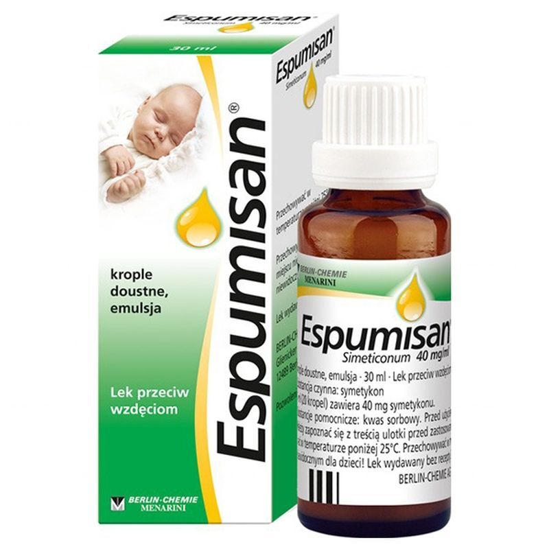 ESPUMISAN drops 40mg 30ml from 1 months of age gastro-intestinal disorders