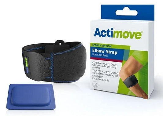 Elbow Strap Universal black elbow support with gel compress