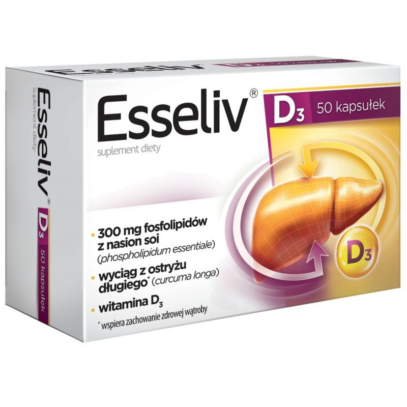Esseliv D3, soy phospholipids, turmeric extract, vitamin D3