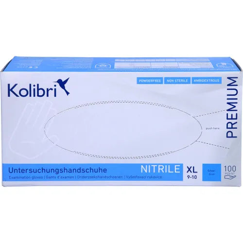 Examination Gloves KOLIBRI Premium U.Hands.Nitrile unst.pf XL blue