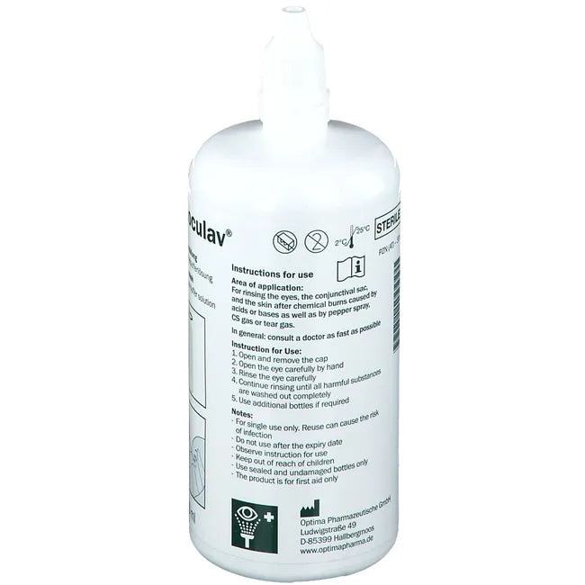 Eye wash, TIMA OCULAV solution UK