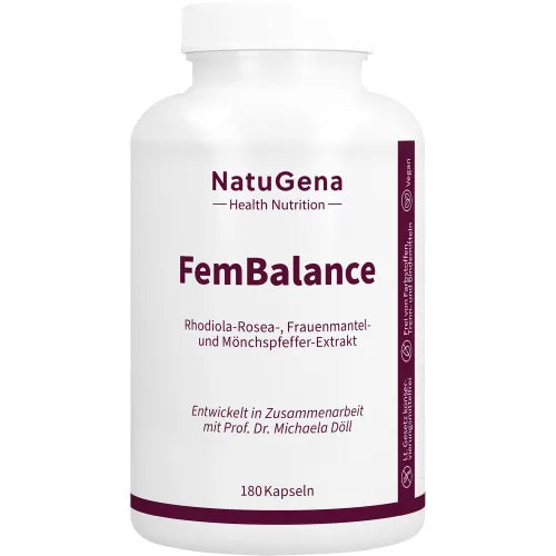 FEMBALANCE Rhodiola rosea + Chasteberry + Vitamin B6 Capsules 180 count