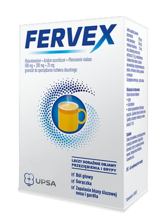 FERVEX lemon flavor x 12 sachets