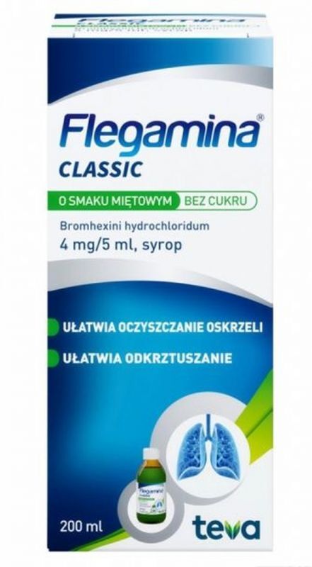 FLEGAMINA mint without sugar syrup 200ml respiratory infections
