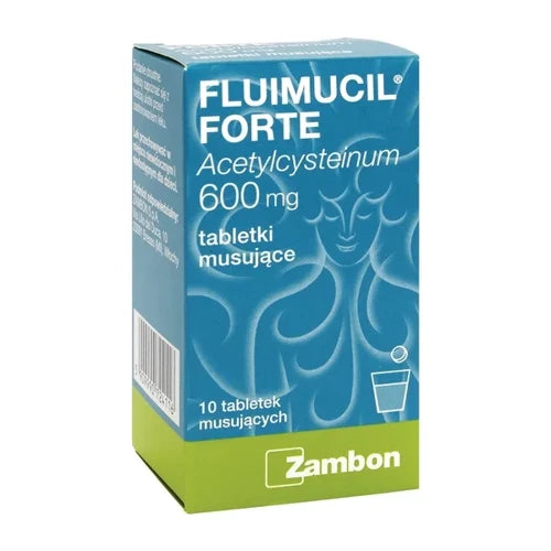 FLUIMUCIL FORTE 600mg x 10 effervescent tablets