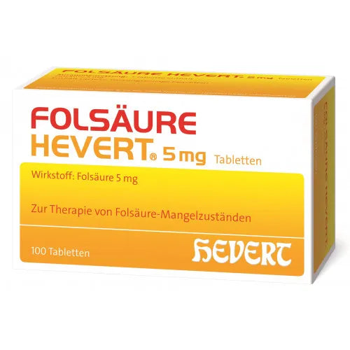 FOLIC ACID HEVERT 5 mg tablets 100 pcs