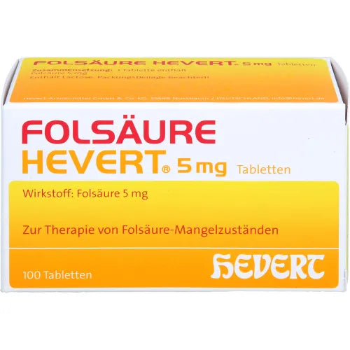 FOLIC ACID HEVERT 5 mg tablets 100 pcs