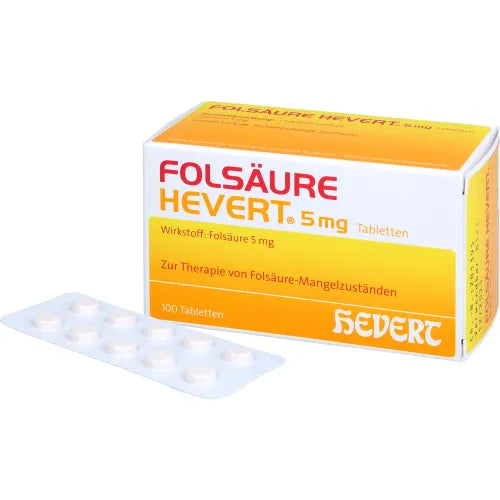 FOLIC ACID HEVERT 5 mg tablets 100 pcs