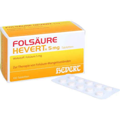 FOLIC ACID HEVERT 5 mg tablets 100 pcs