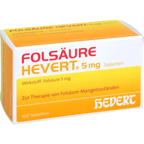 FOLIC ACID HEVERT 5 mg tablets 100 pcs