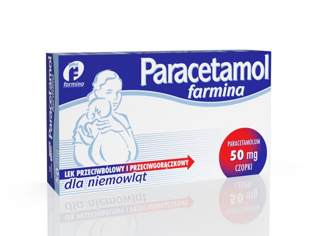 Farmina paracetamol 50mg x 10 suppositories