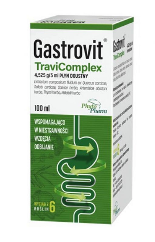 Flatulence, belching, Gastrovit TraviComplex (Enterosol)