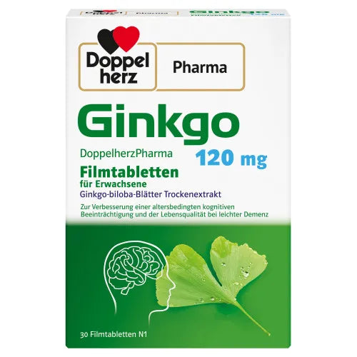 For brain memory and concentration GINKGO DOPPELHERZPHARMA 120 mg film-coated tablets