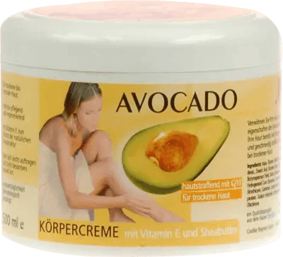 For dry skin, AVOCADO. BODY CREAM, Q10 UK