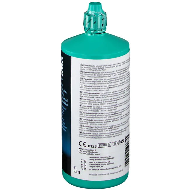 For rinsing all contact lenses, LENS PLUS OcuPure® Saline Solution