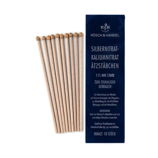 For the treatment of warts Silver nitrate-potassium nitrate etching sticks