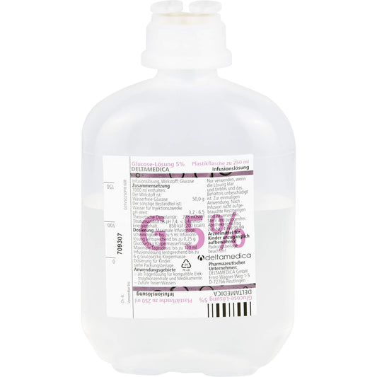 GLUCOSE 5% DELTAMEDICA infusion solution plastic bottle