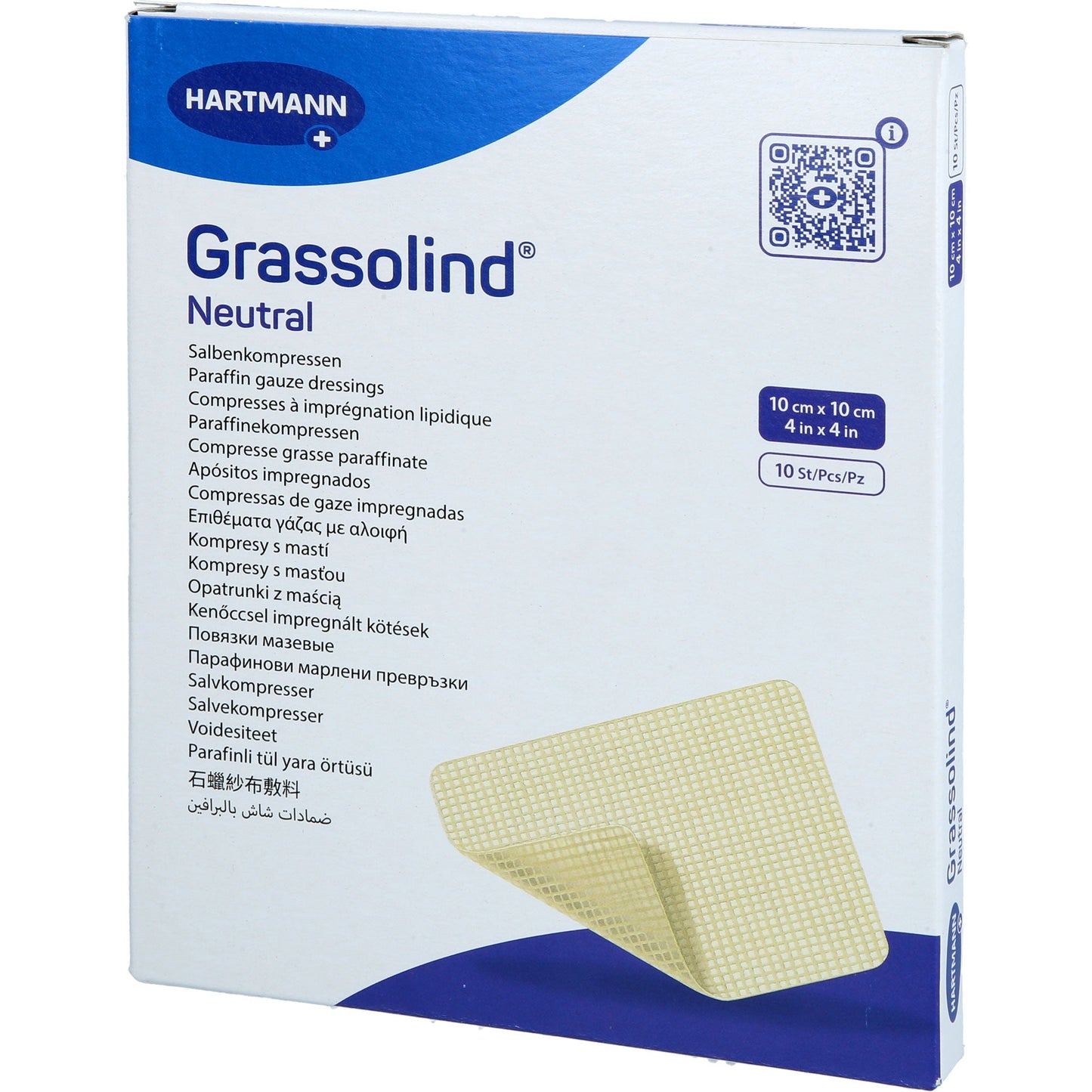 GRASSOLIND ointment compresses 10x10 cm sterile