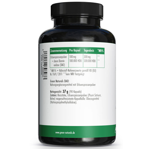 GREEN NATURALS DAO 100mg veg. for histamine reduction