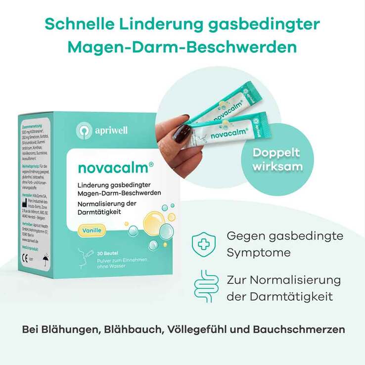 Gas relief, Novacalm vanilla sachets