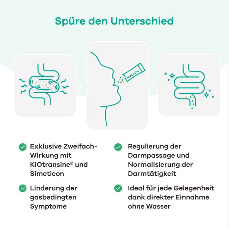 Gas relief, Novacalm vanilla sachets