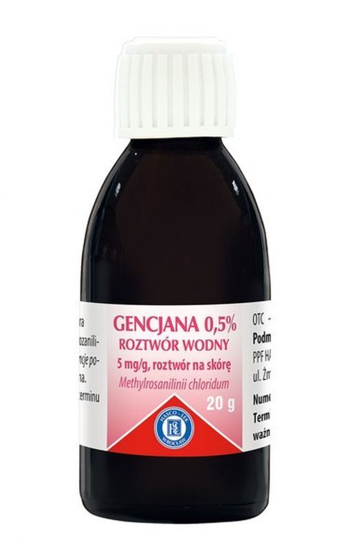 Gentian violet, Gentian 0.5% aqueous solution 20 g