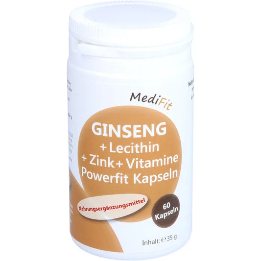 Ginseng + Lecithin + Zinc + Vitamins Powerfit Capsules