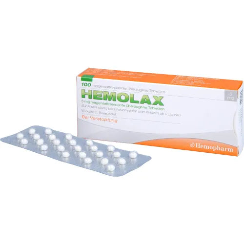 HEMOLAX 5 mg gastro-resistant coated tablets, 100 tablets