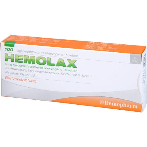 HEMOLAX 5 mg gastro-resistant coated tablets, 100 tablets