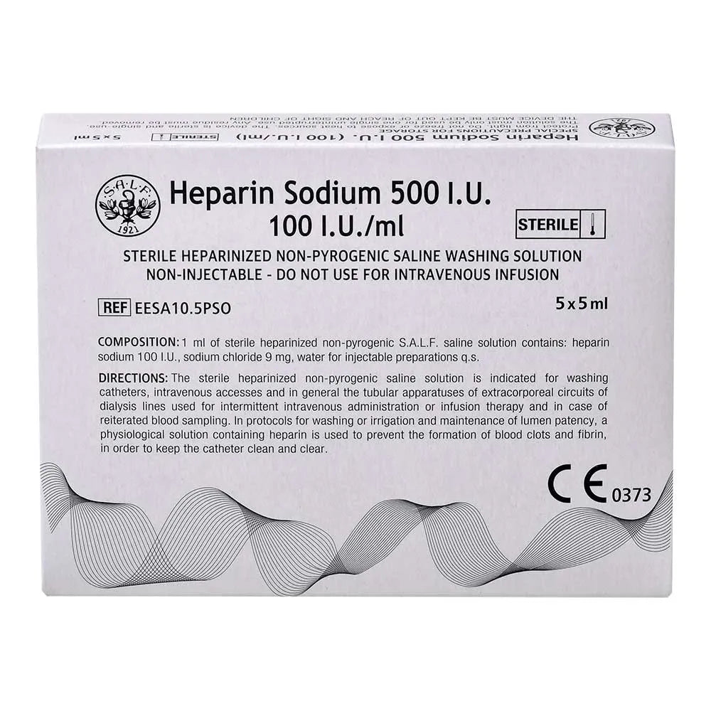 HEPARIN SODIUM 500 IU 100 IU/ml Rinsing Solution 5 x 5 ml