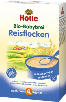 HOLLE organic baby porridge rice flakes UK