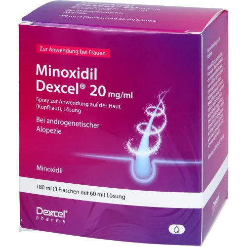 Hair loss in women MINOXIDIL Dexcel 20 mg spray