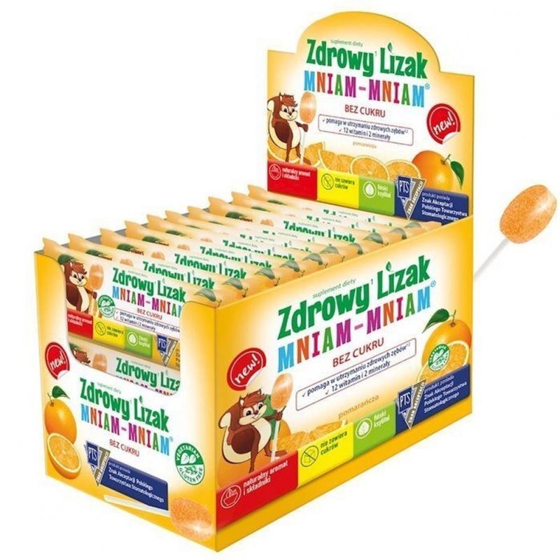 Healthy Lollipop Yum-Yum for Immunity, orange