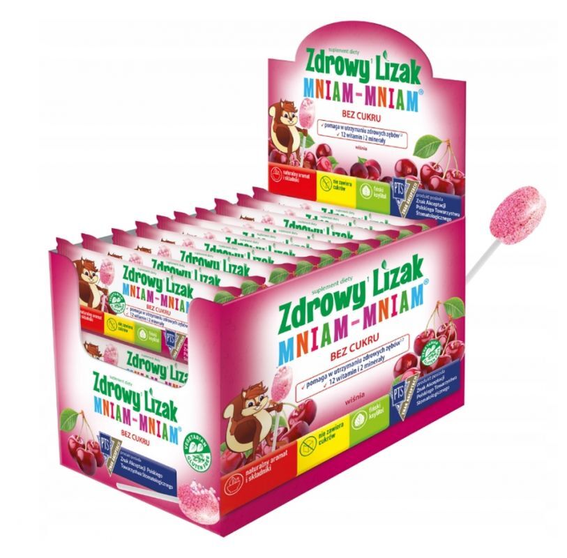 Healthy Lollipop Yum-Yum for Immunity, sparkling cherry