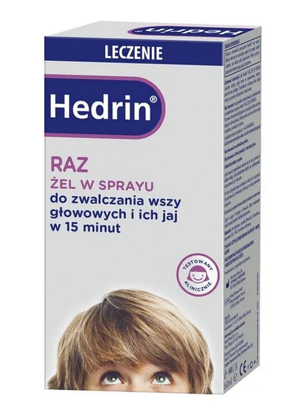 How to get rid of nits and lice, HEDRIN (RAZ) ONCE Gel, spray