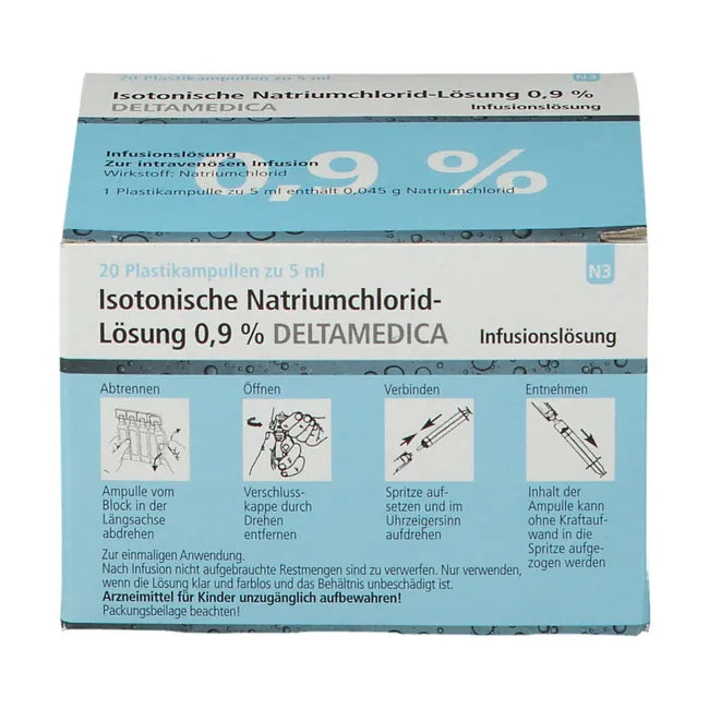 ISOTONIC NaCl 0.9% DELTAMEDICA Inf.-Lsg.Pl.Ampoules