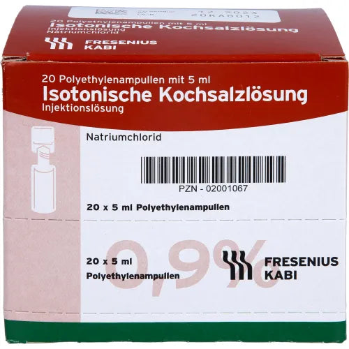 ISOTONIC saline solution 0.9% plastic ampoules