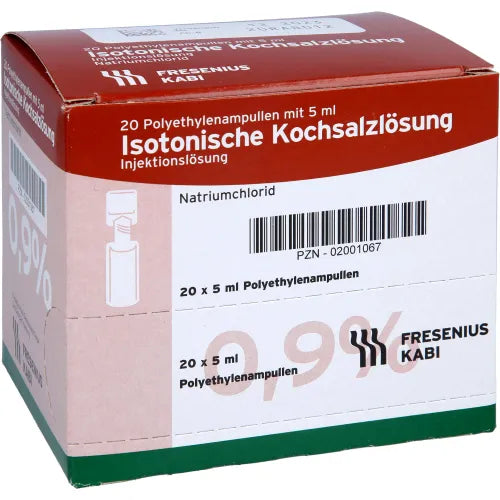 ISOTONIC saline solution 0.9% plastic ampoules