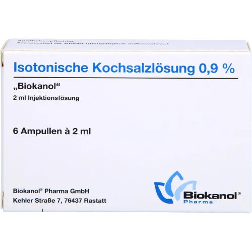ISOTonic saline solution 0.9% Biokanol ampoules