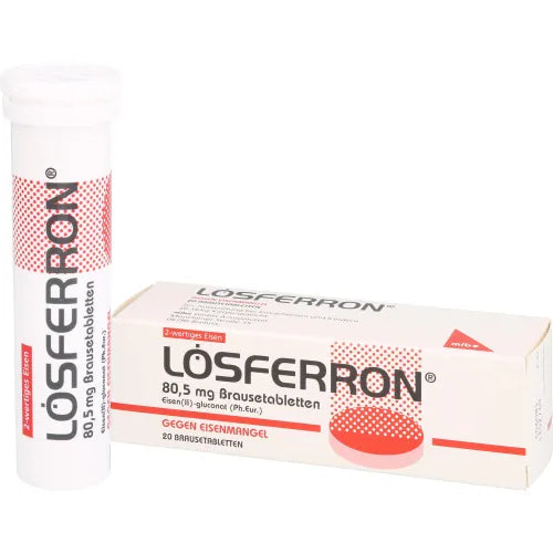 Iron(II) gluconate 2H2O, iron deficiency anemia, LOESFERRON effervescent tablets