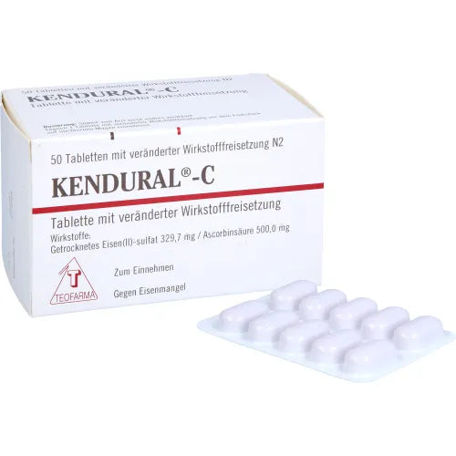 Iron(ii) sulfate, Extended time release vitamin c, KENDURAL C extended-release tablets