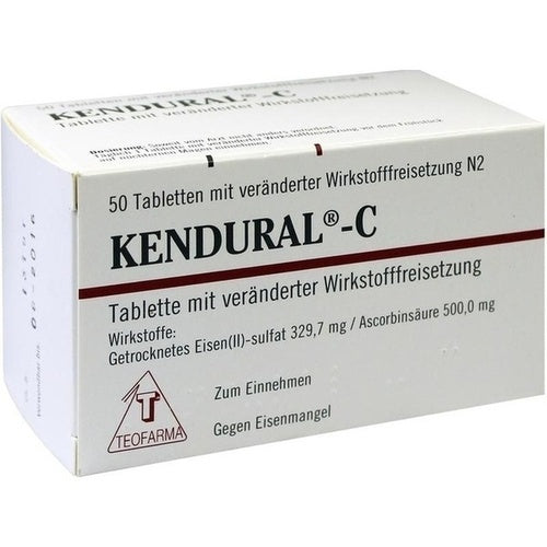 Iron(ii) sulfate, Extended time release vitamin c, KENDURAL C extended-release tablets