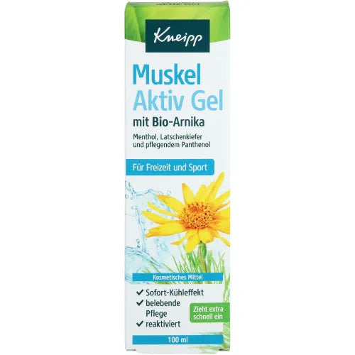 organic arnica extract and natural mountain Muscle Active Gel 100 ml