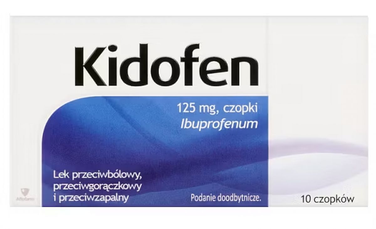 Kidofen 125 mg 10 suppositories