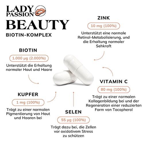 LADY PASSION Beauty Biotin Complex+Copper+Selenium