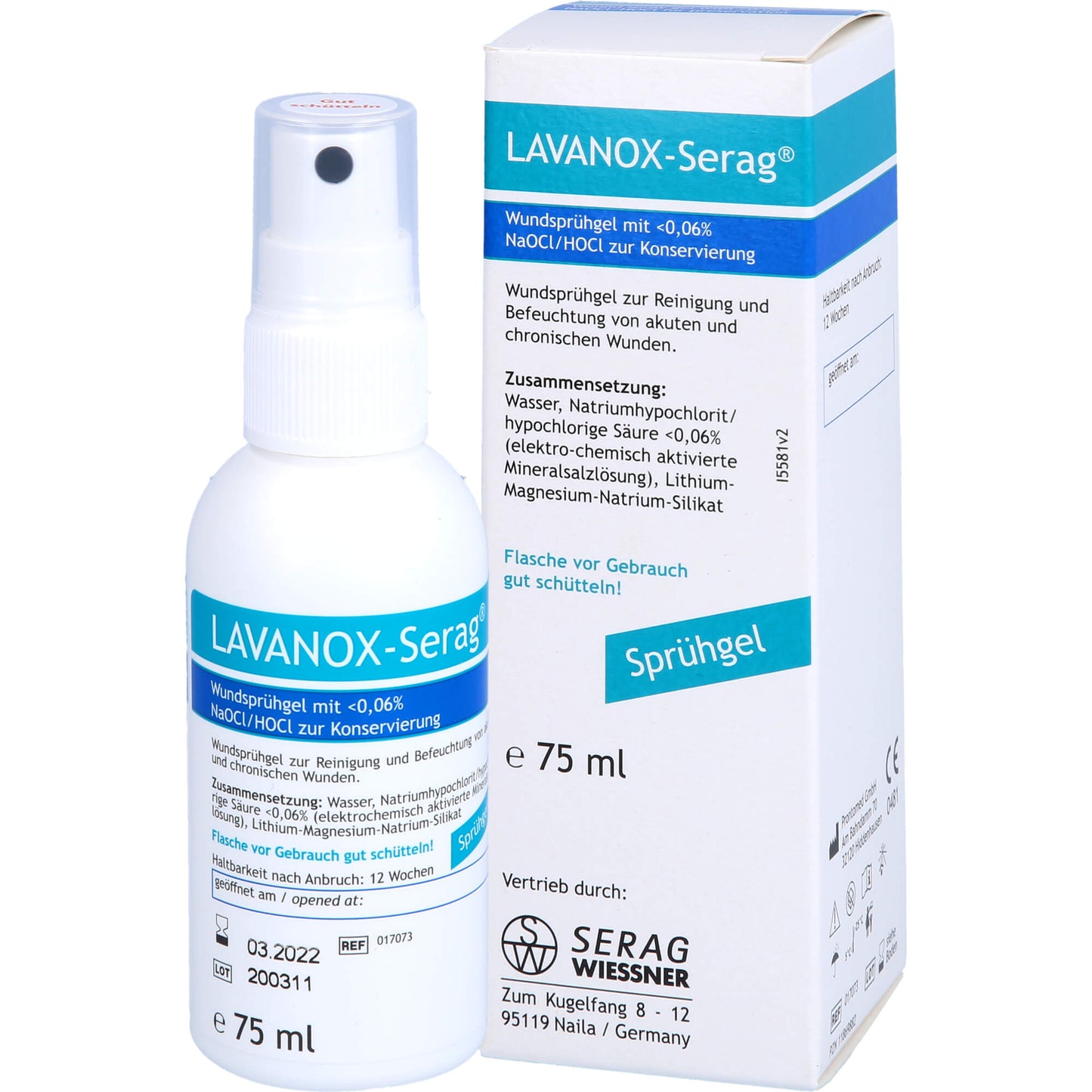 LAVANOX wound spray gel hydrogel