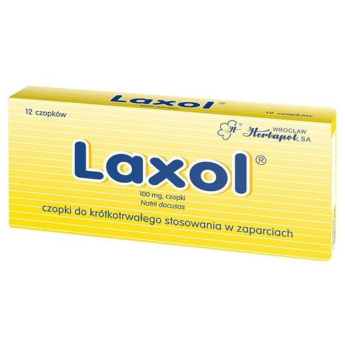 LAXOL 0.1g x 12 suppositories, constipation