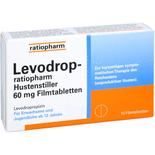 LEVODROP-ratiopharm Cough Suppressant 60 mg Film-coated Tablets 10 Tablets